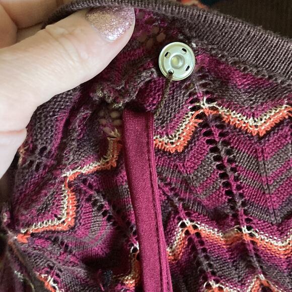 Lane Bryant Burgundy Sweater Pullover Dress W/Coordinating Slip, Size 14/16 - Picture 7 of 9